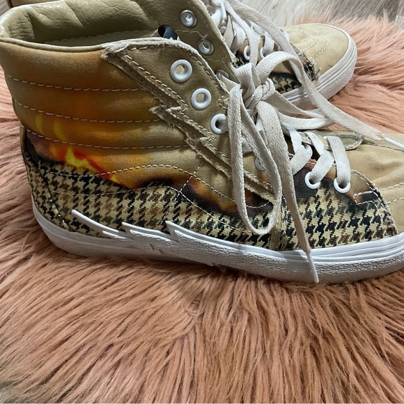 Vans Lightning Bolt Houndstooth High Top Sneakers Mens 8.5 - Picture 5 of 15